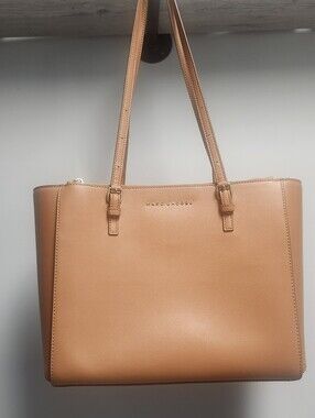 Marc Jacobs Camel Leather Tote with Top Handles Large Enough for your laptop.